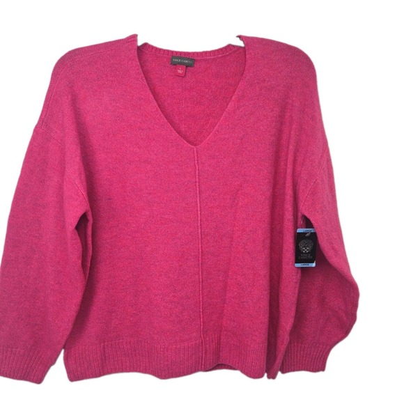 Vince Camuto Sweaters - Vince Camuto Large Women's Pullover V-neck Paradox Pink Marled Sweater NWT $69